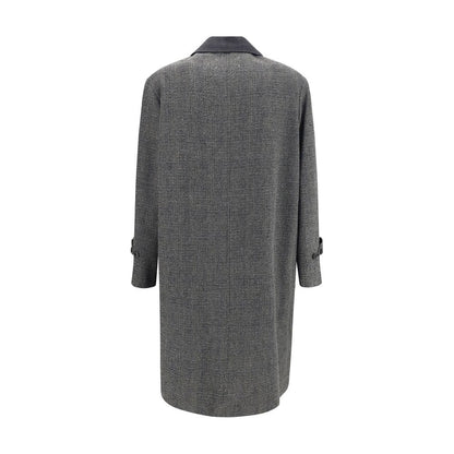 Gray Fleece Wool Coat