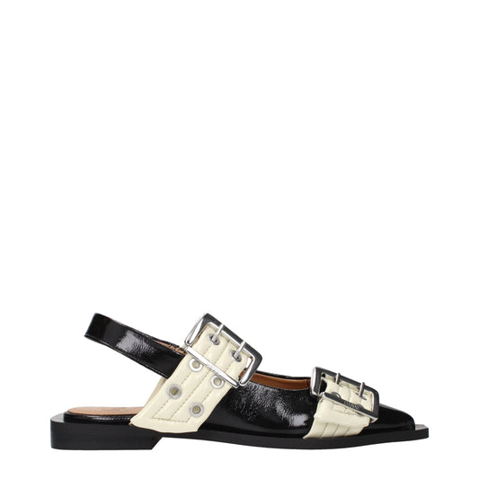Black Polyethylene Flat Sandals