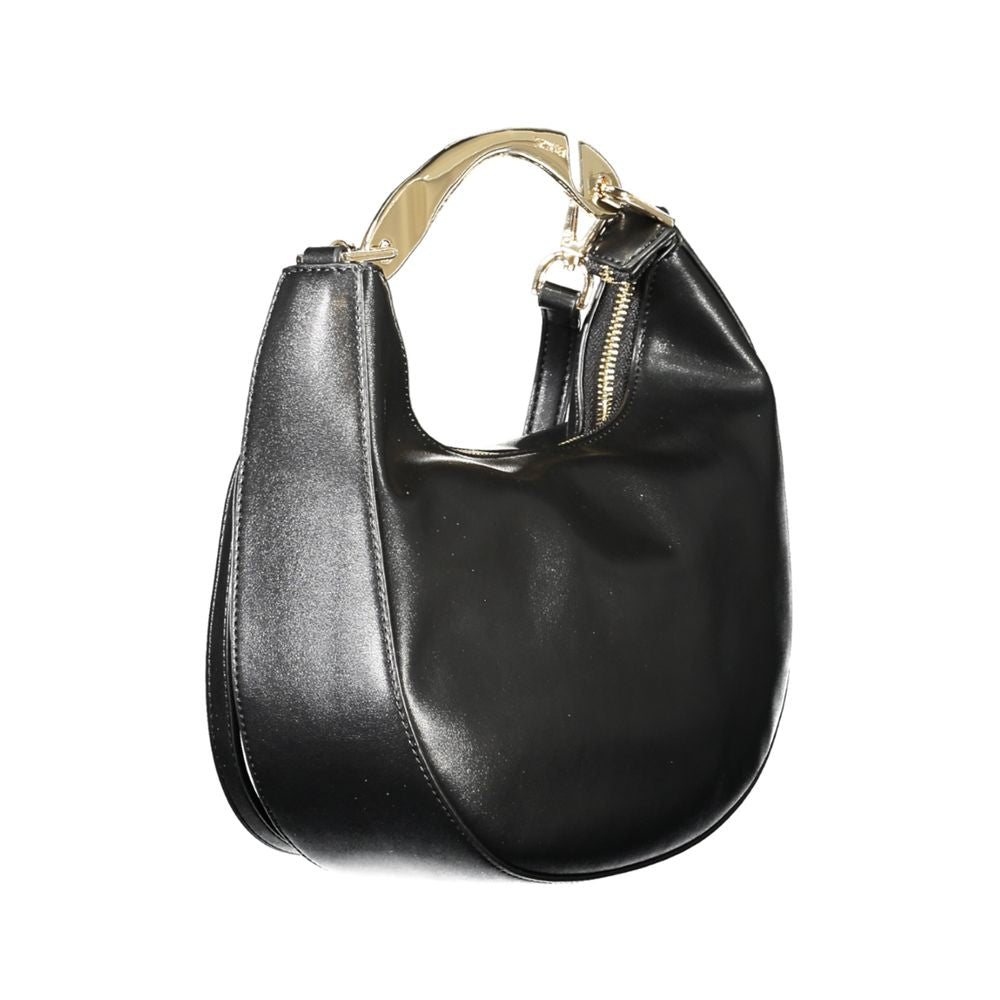 Black Polyethylene Women Handbag