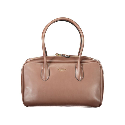 Brown Polyethylene Women Handbag