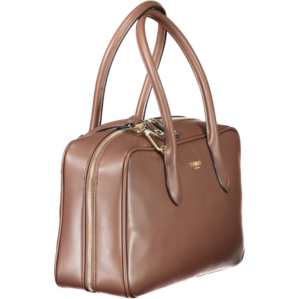 Brown Polyethylene Women Handbag
