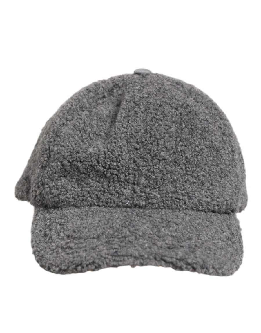 Gray Wool Fleece Rapper Men Baseball Capello Hat