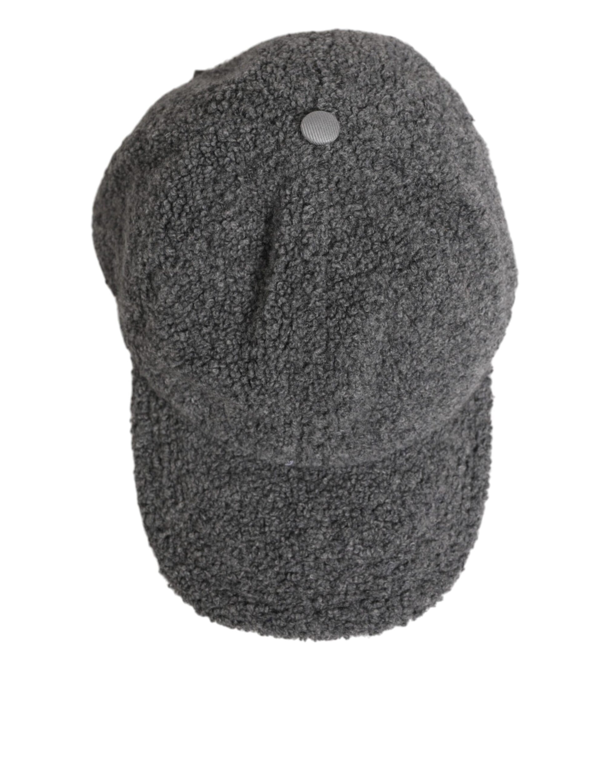 Gray Wool Fleece Rapper Men Baseball Capello Hat