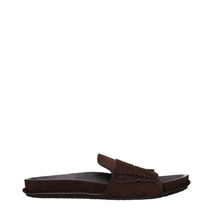 Brown Leather Slippers