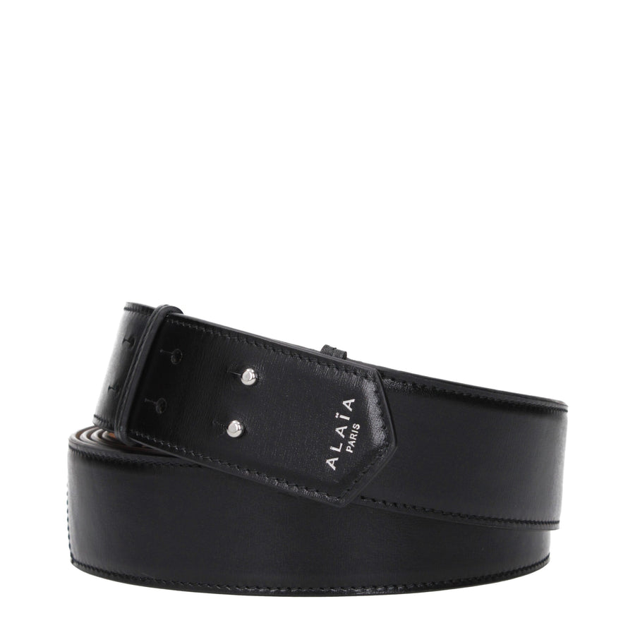 Black Leather Regular Belt