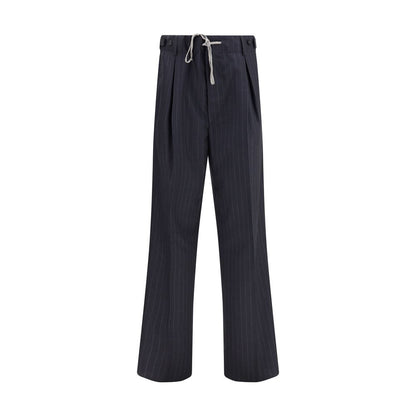 Gray Wool Casual Pants