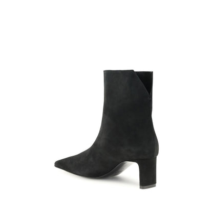 Black Calf Leather Bos Taurus Ankle Boots