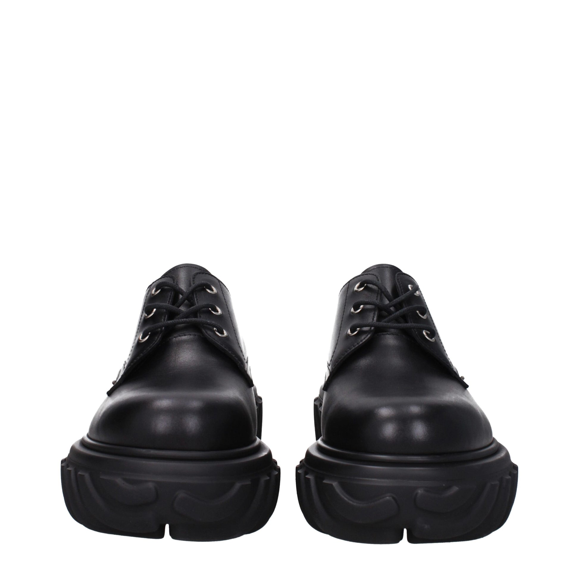 Black Leather Oxfords And Derbies