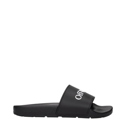 Black Cotton Slippers
