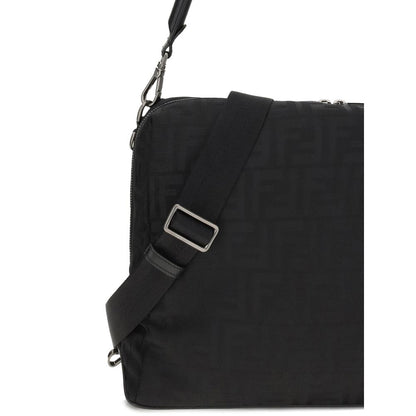Black Polyamide Shoulder Bag