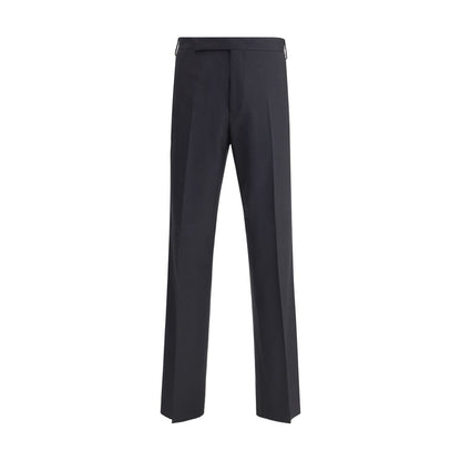 Black Viscose Casual Pants