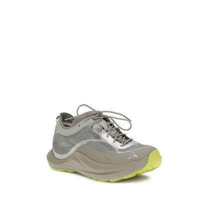 Gray Polyester Athletic Sneakers