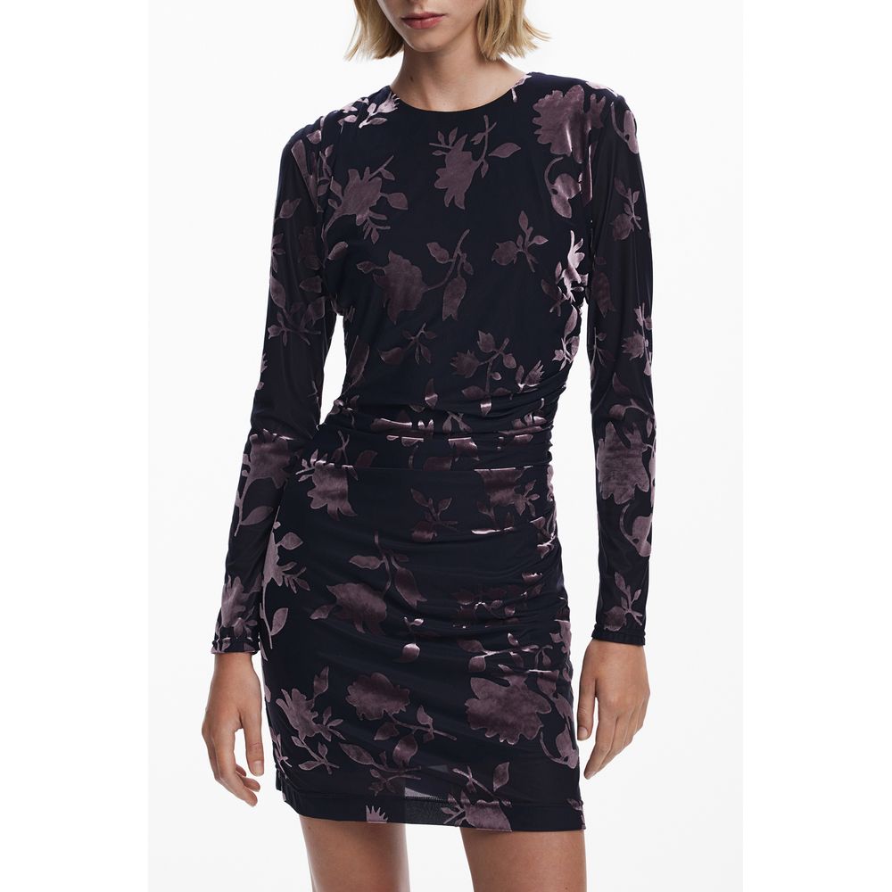 Blue Polyester Women Dress