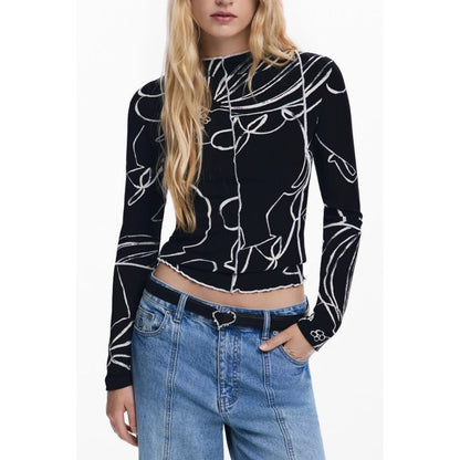 Black Elastane T-Shirt