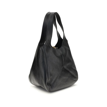 Black Buffalo Leather Shoulder Bag