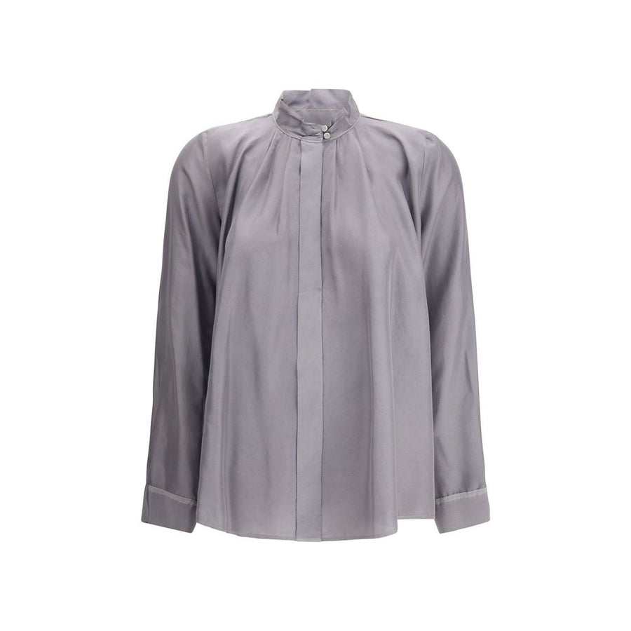 Gray Silk Shirt