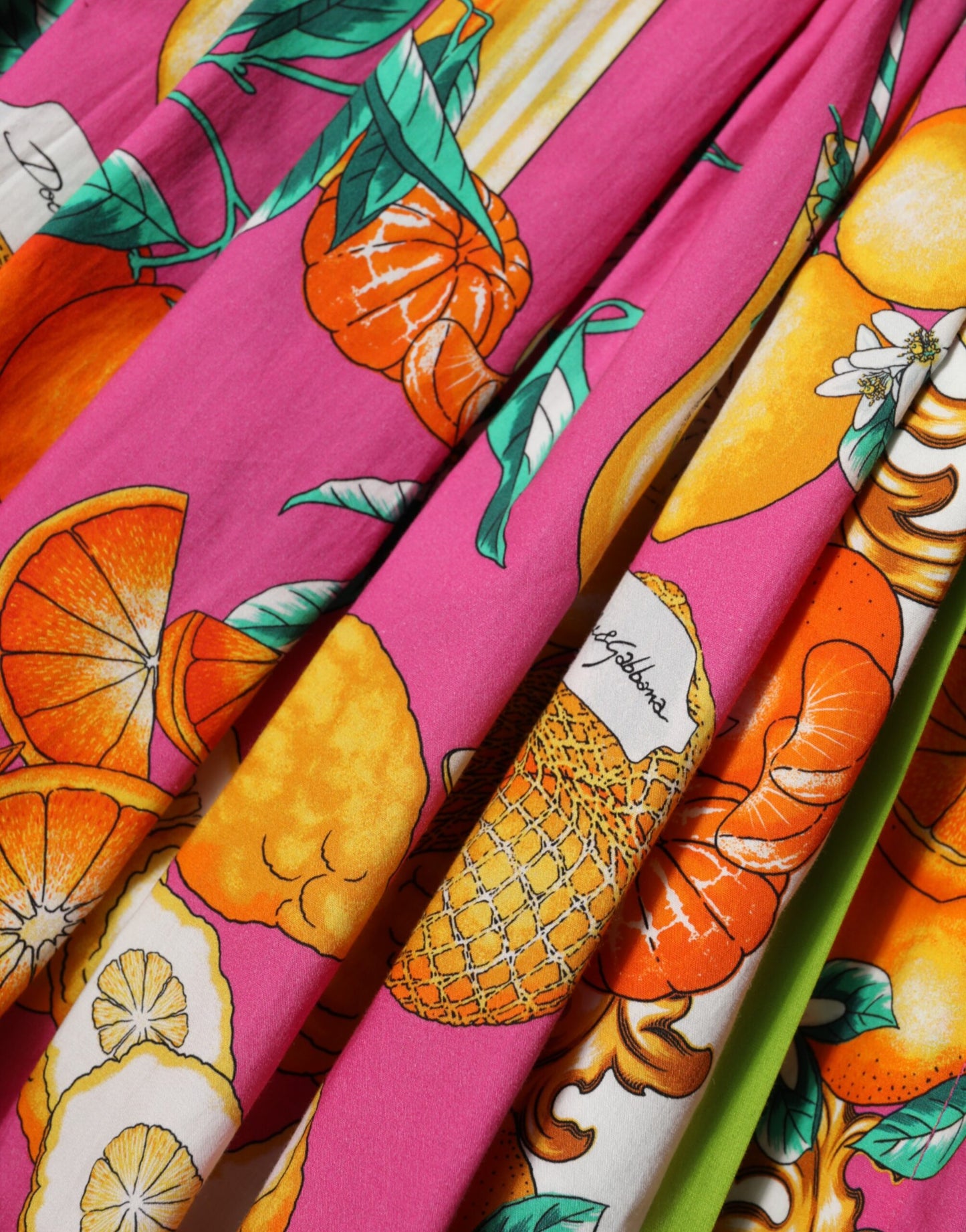 Pink Fruit Print A-line Mini Sleeveless Dress