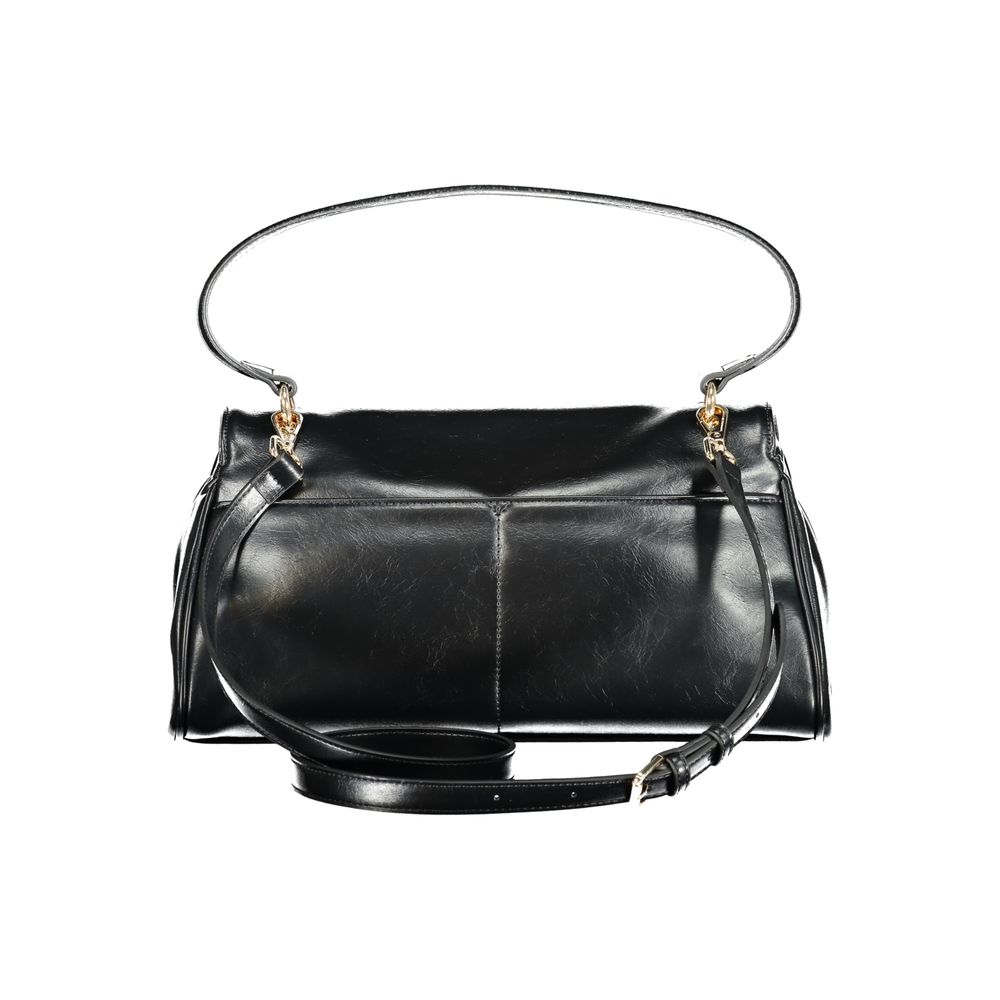 Black Polyethylene Women Handbag