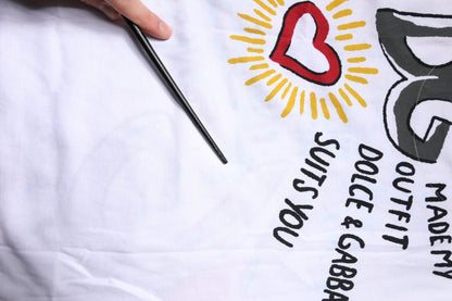 White Graphic Crew Neck Short Sleeves T-shirt