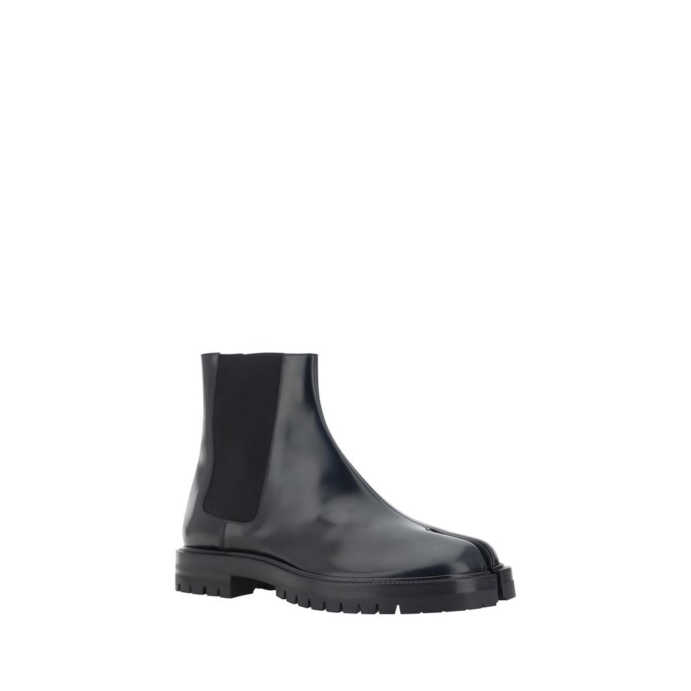 Black Calf Leather Bos Taurus Chelsea Boots