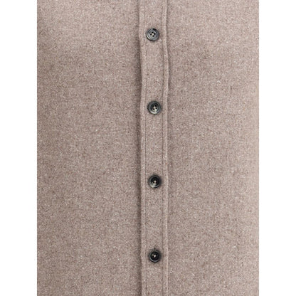 Brown Cashmere Dress Shirt