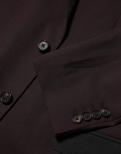 Maroon Wool 2 Buttons Suit Jacket Blazer