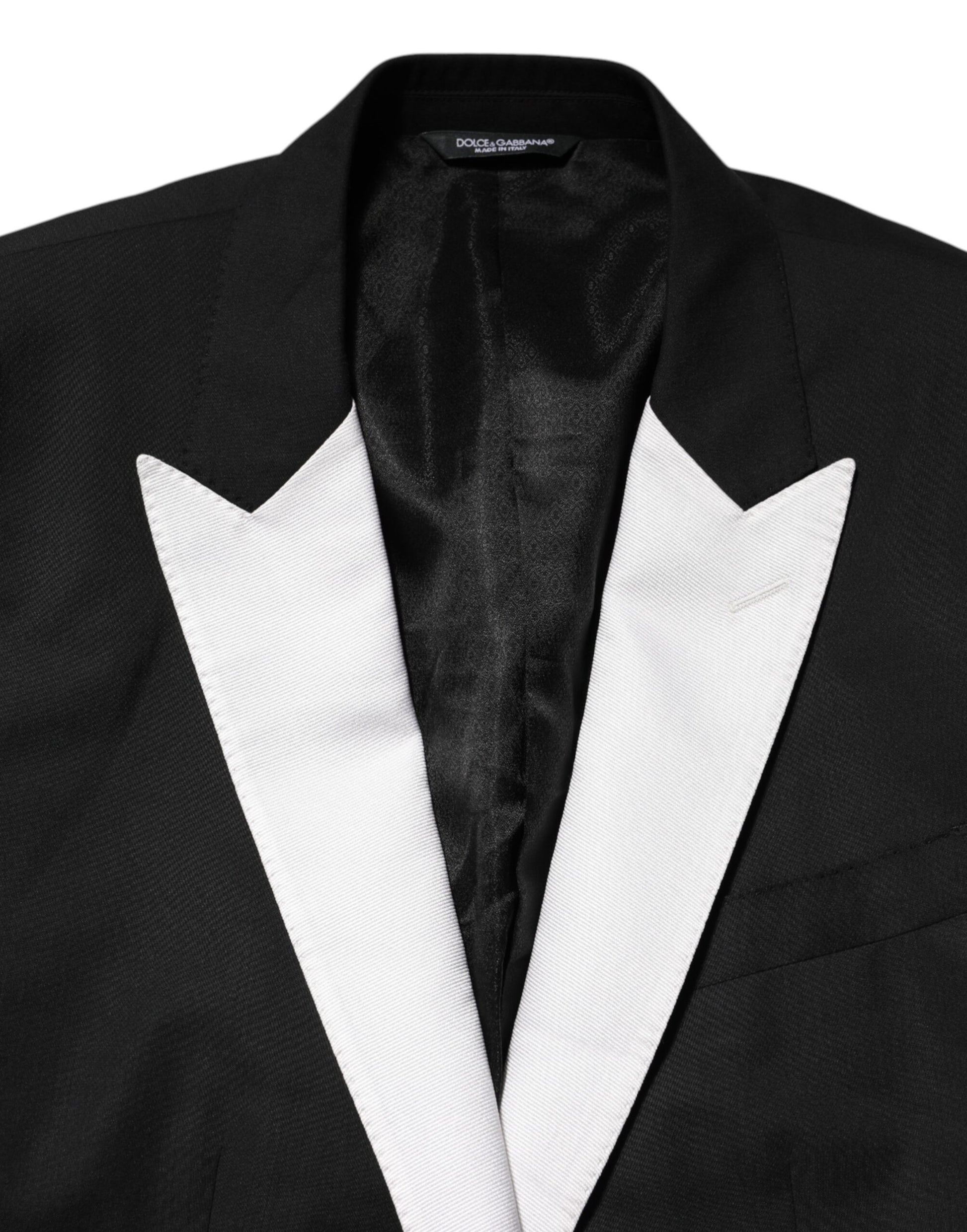 Black White MARTINI 1 Button Men Suit Blazer