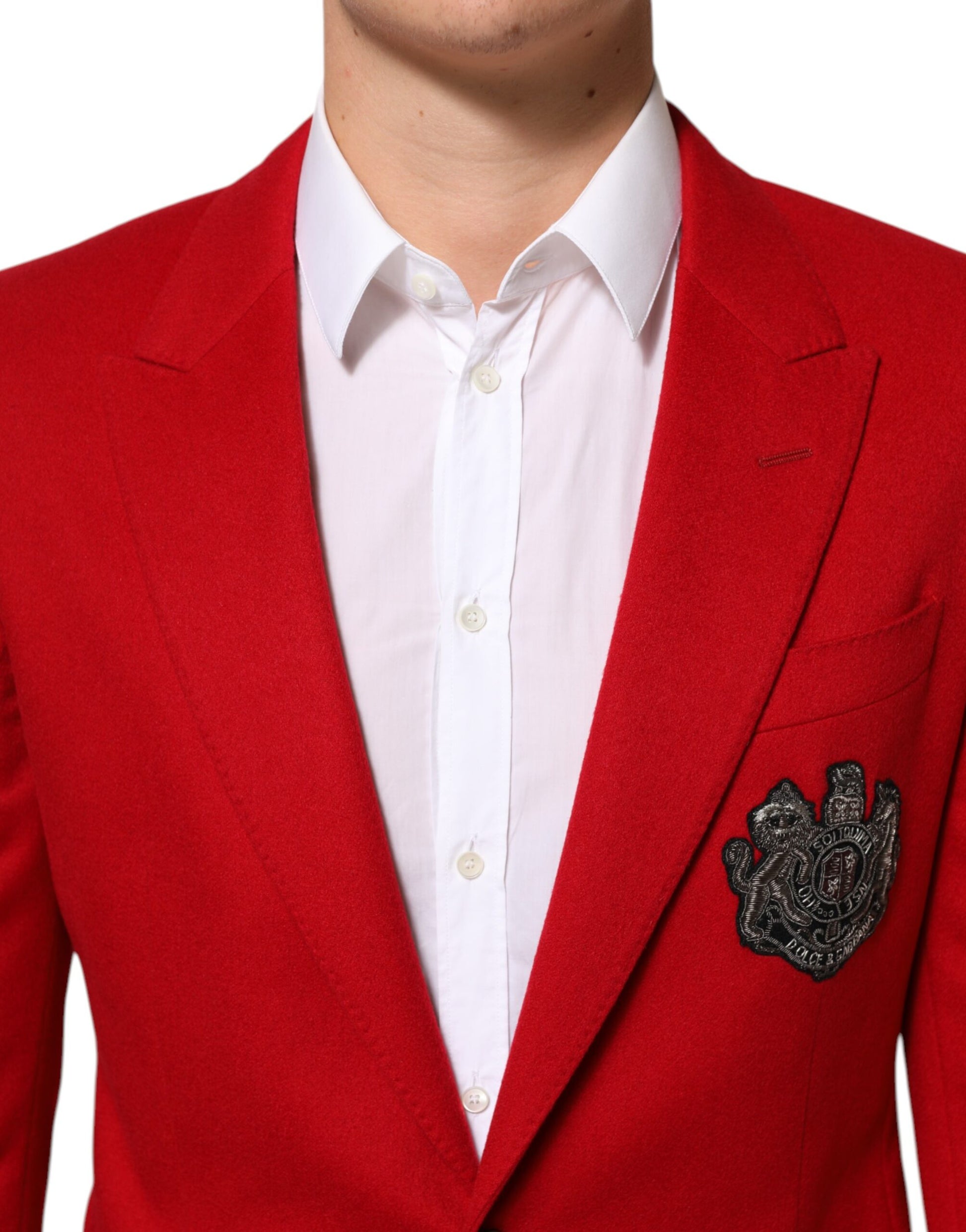 Red Cashmere 2 Buttons Suit Jacket Blazer