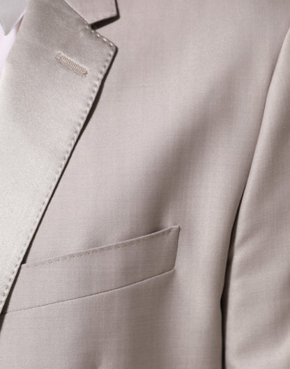 Light Gray Wool 2 Piece MARTINI Formal Suit
