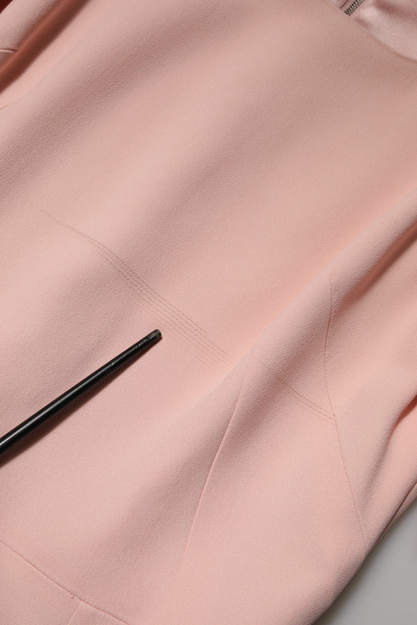 Pink Viscose Fit Flared Sheath Midi Dress