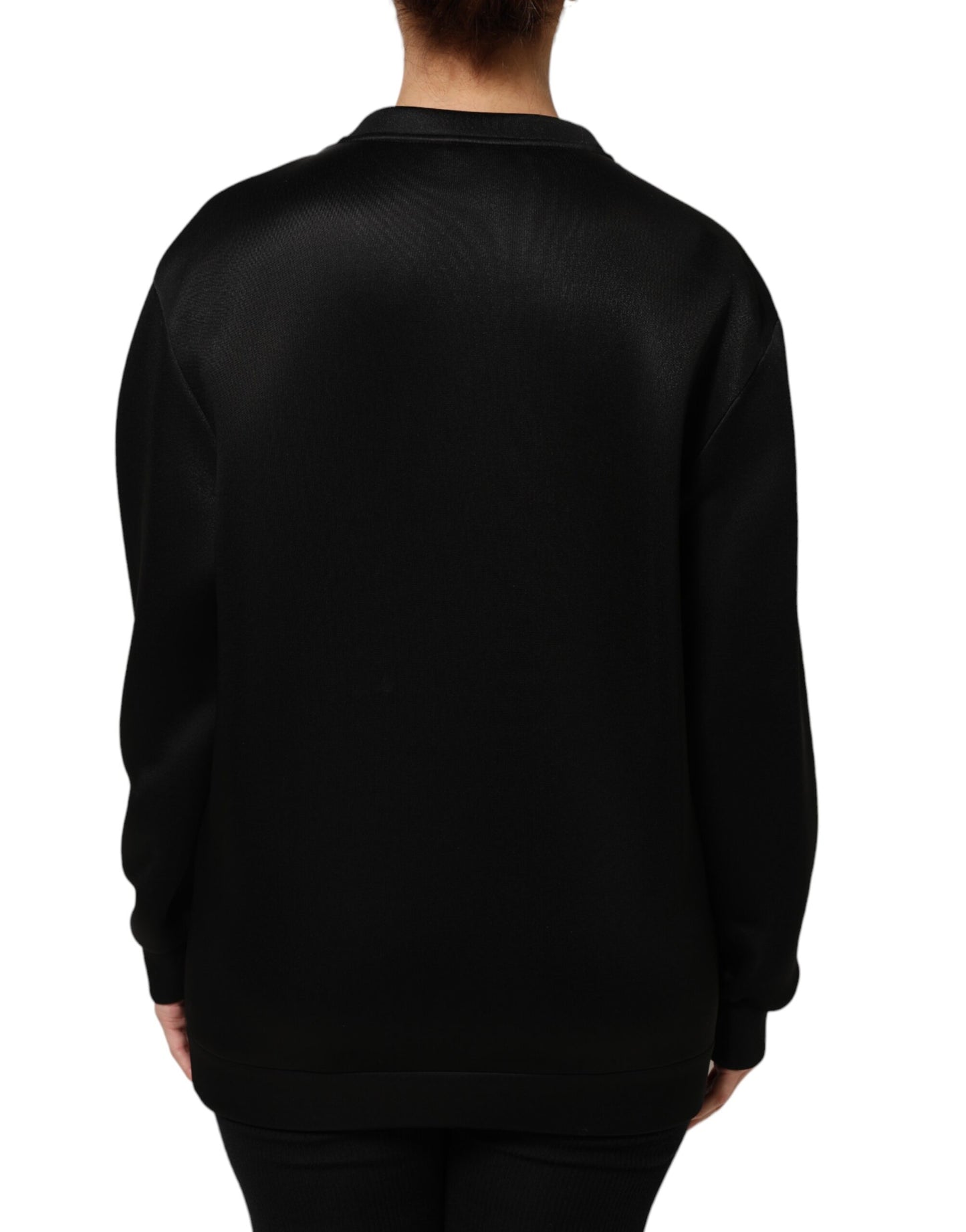 Black Crystal DG Necklace Sweatshirt Sweater