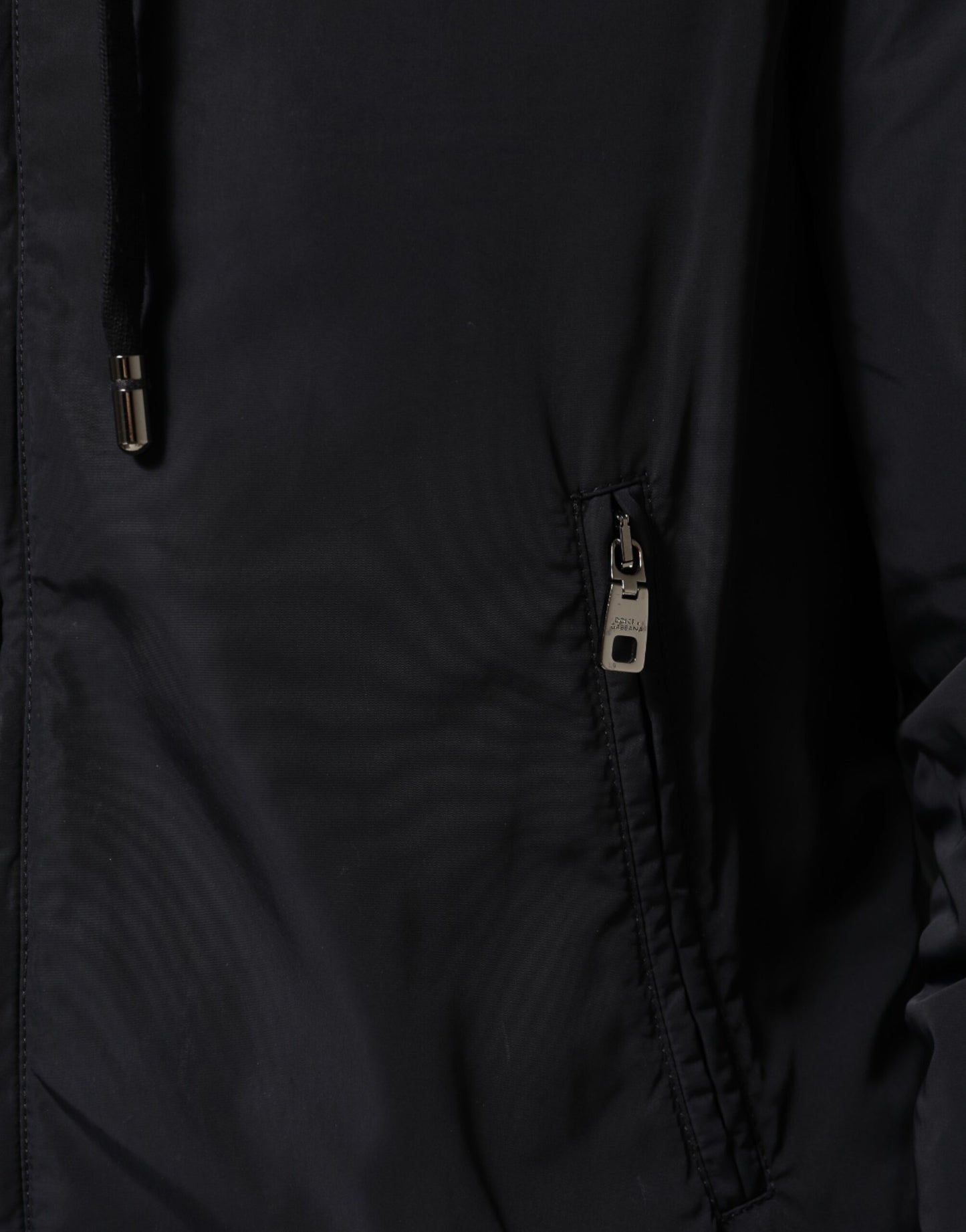 Blue Logo Tape Hooded Full Zip Bomber Jacket