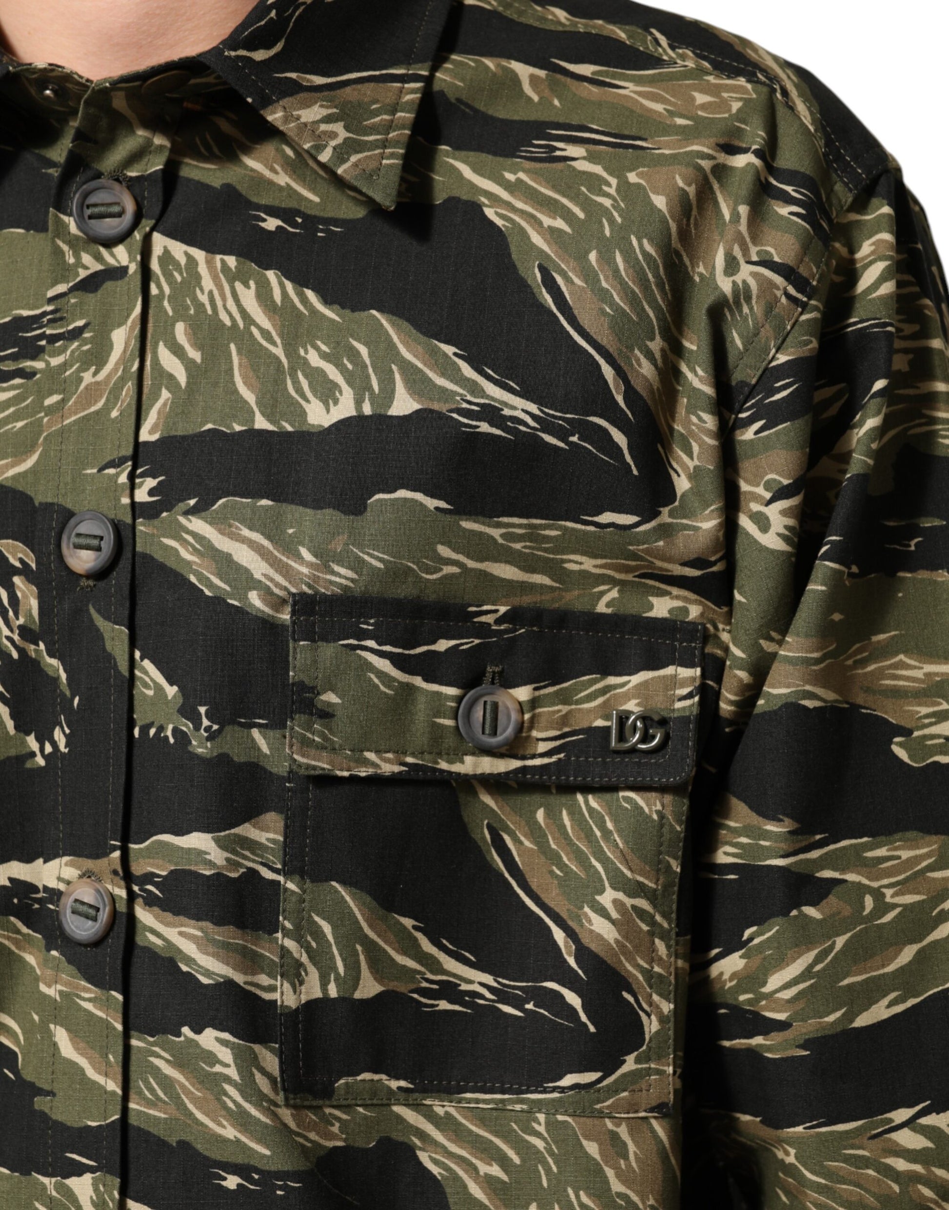 Multicolor Camouflage Cotton Casual Shirt