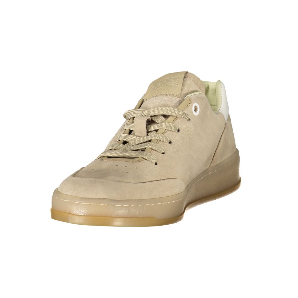 Beige Leather Men Sneaker