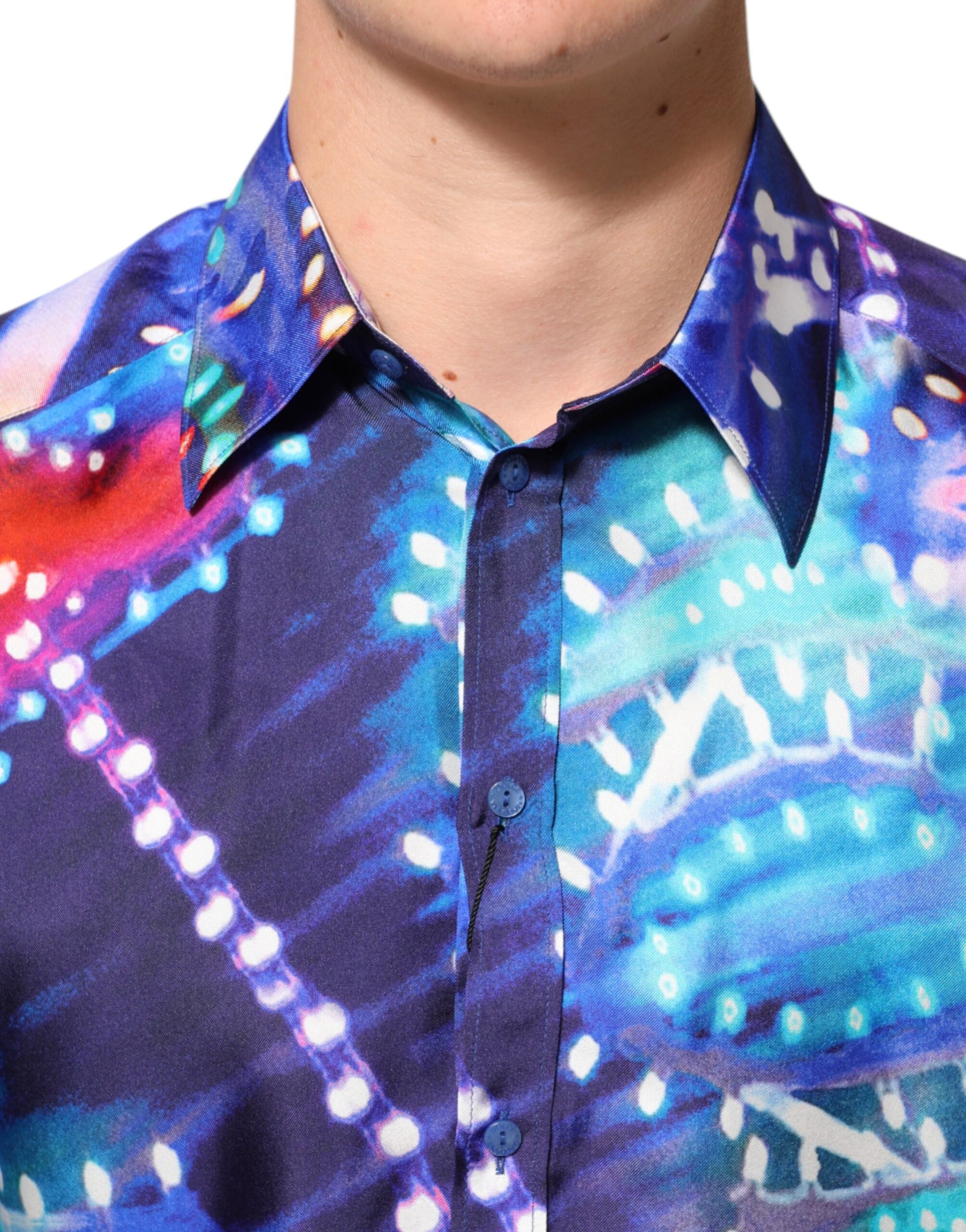 Multicolor Luminarie MARTINI Slim Men Shirt