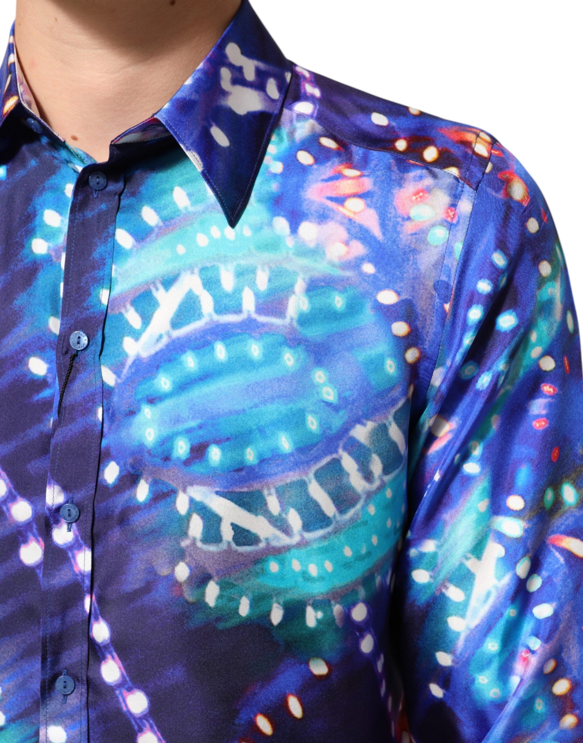 Multicolor Luminarie MARTINI Slim Men Shirt