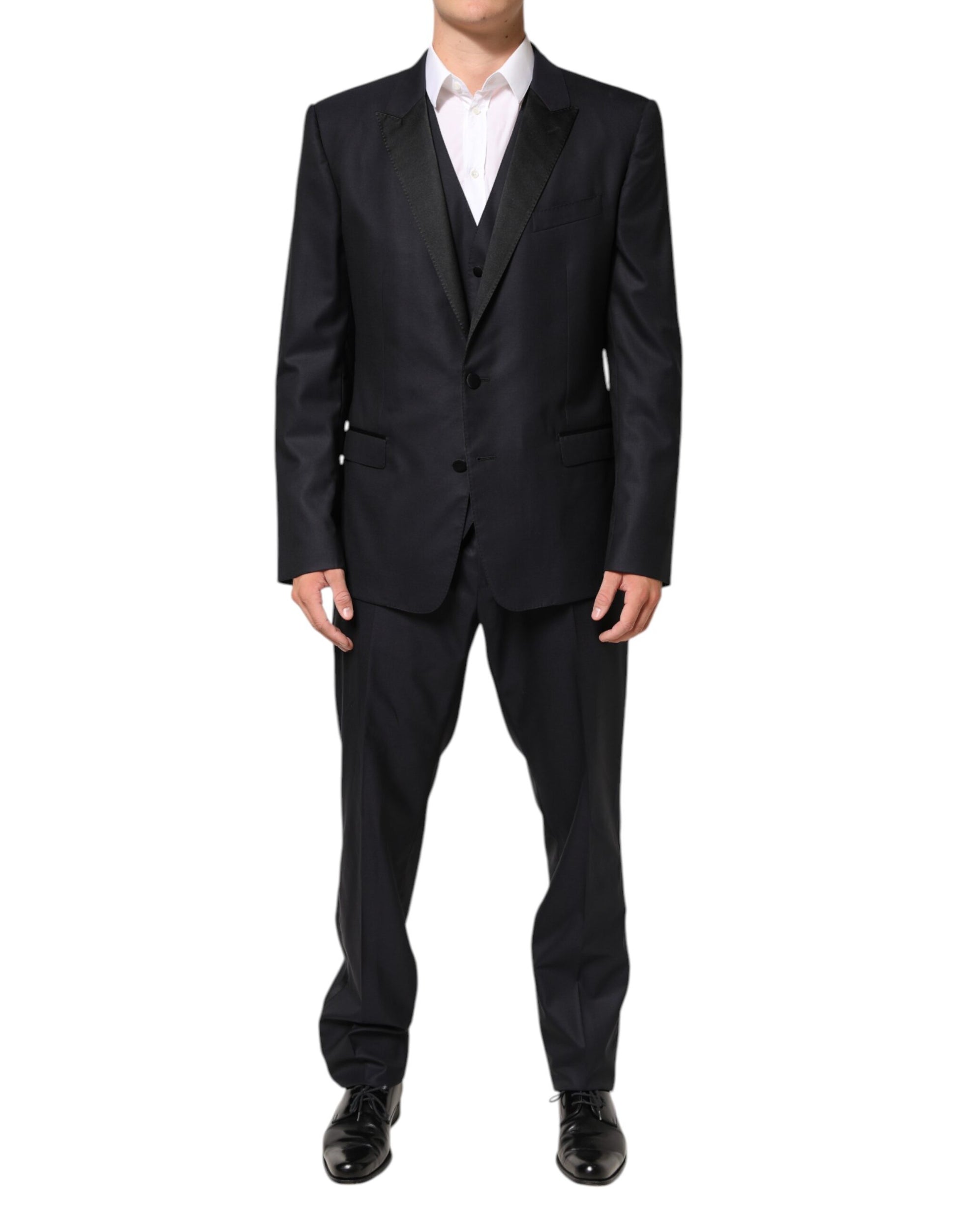 Black MARTINI 2 Buttons Suit 3 Piece Suit