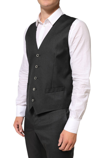 Black MARTINI 2 Buttons Suit 3 Piece Suit