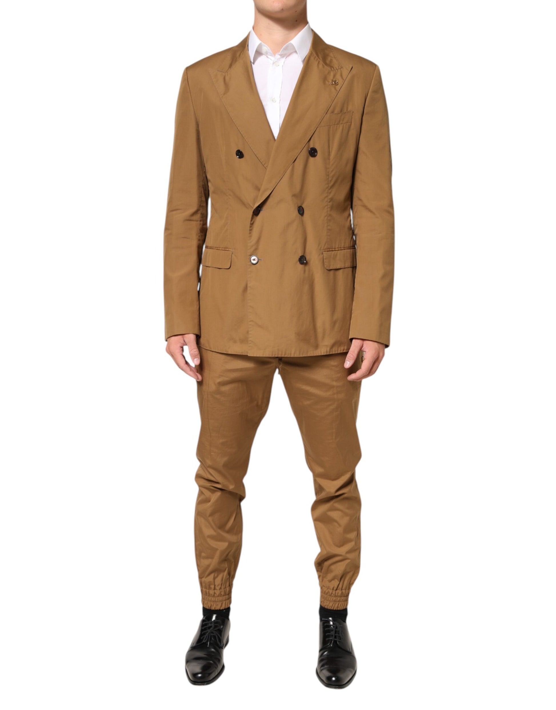 Brown TAORMINA Double-Breasted 2 Piece Suit