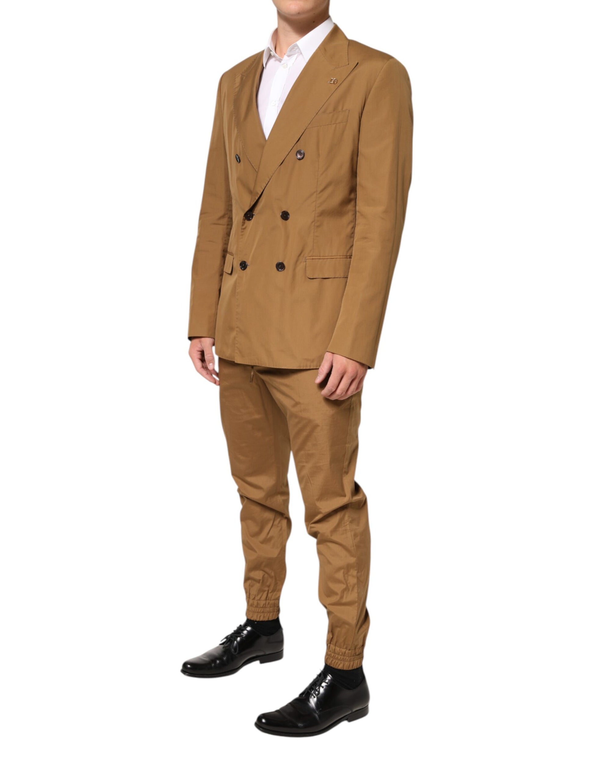 Brown TAORMINA Double-Breasted 2 Piece Suit