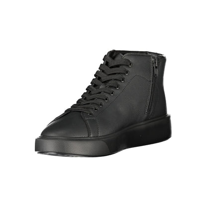 Black Leather Men Sneaker