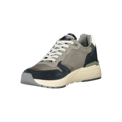 Gray Leather Men Sneaker