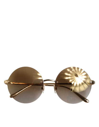 DG2228 Gold Plated Round Lenses Shades Eyewear Sunglasses