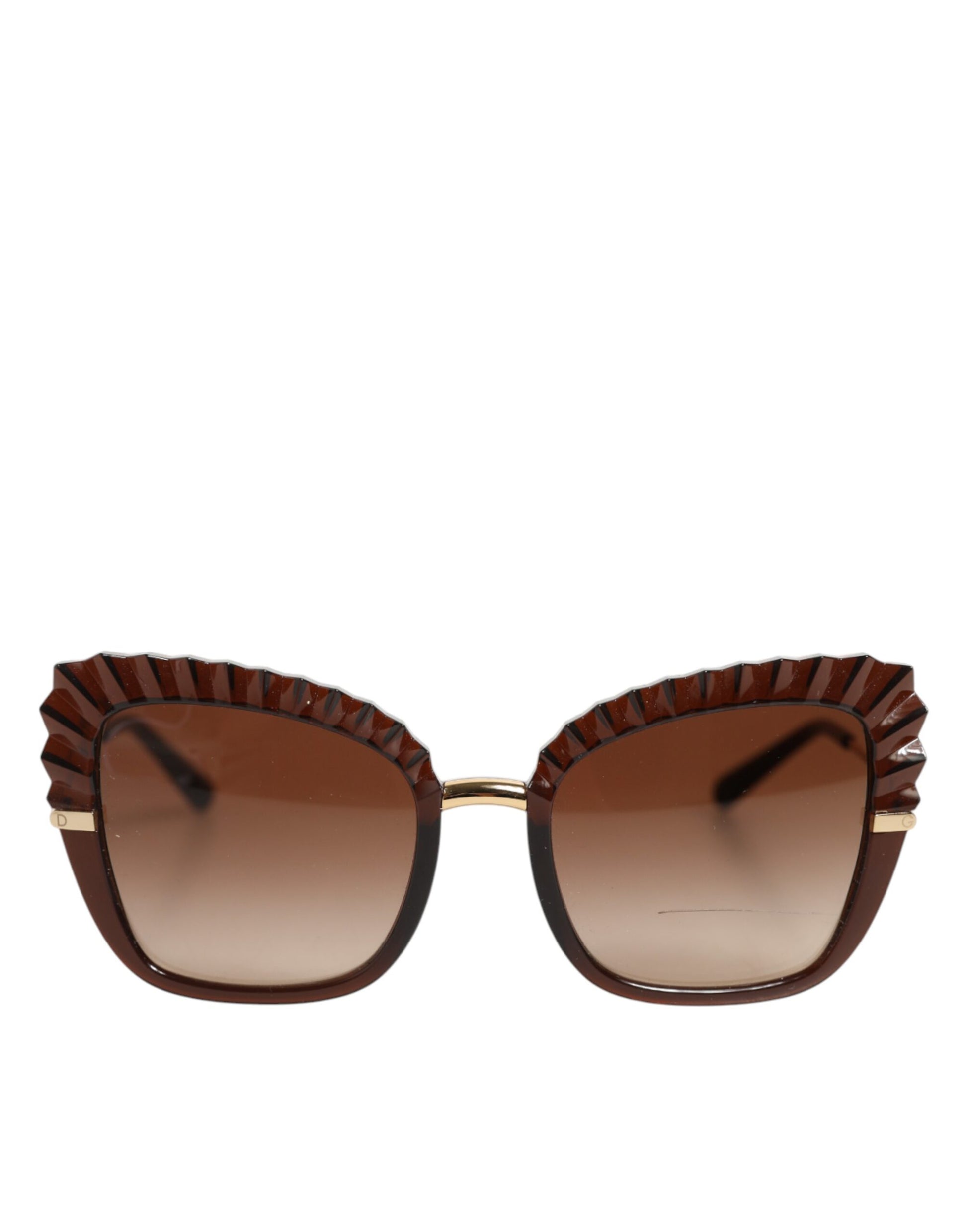 DG6131 Plissé Brown Butterfly Square Shades Sunglasses