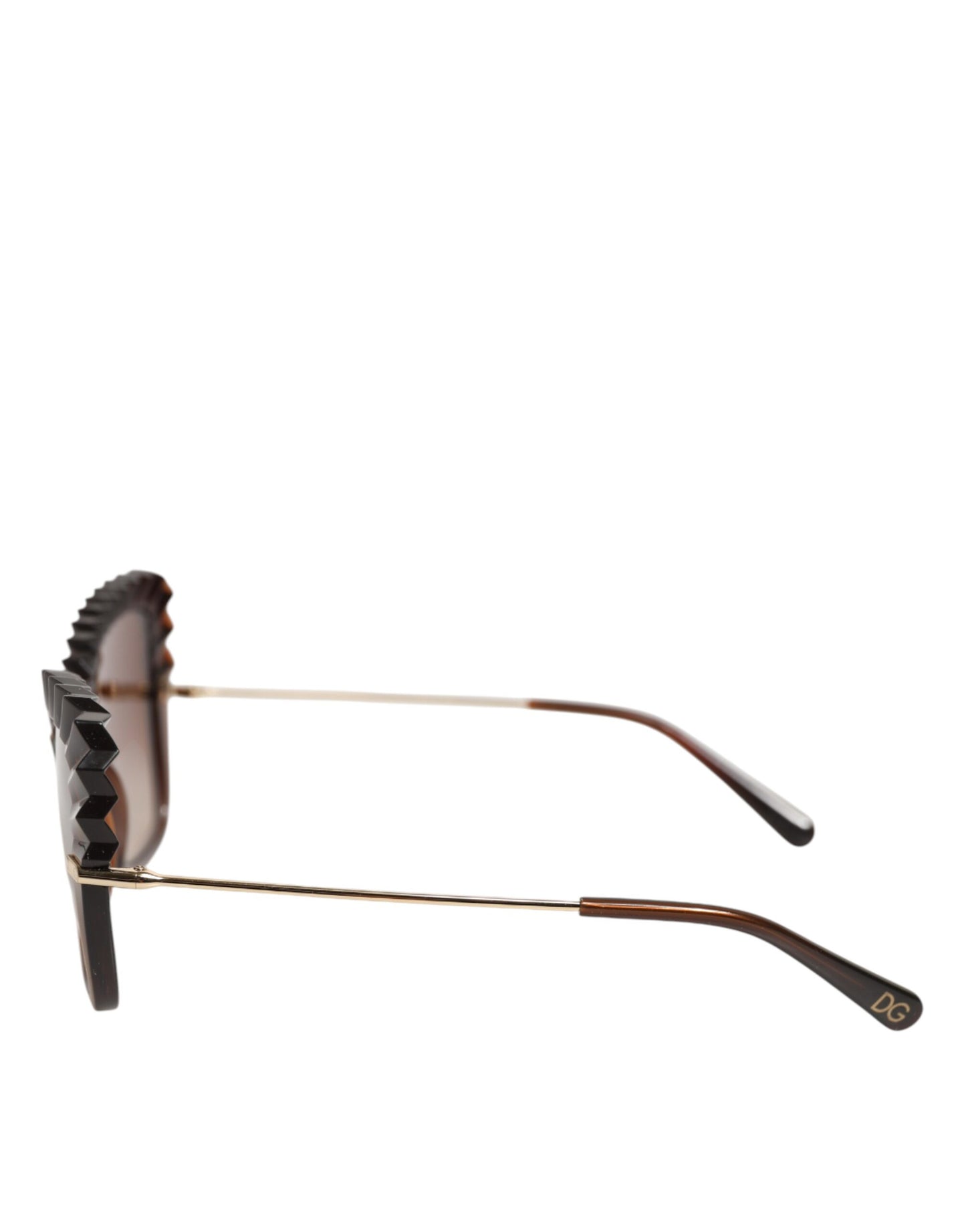 DG6131 Plissé Brown Butterfly Square Shades Sunglasses