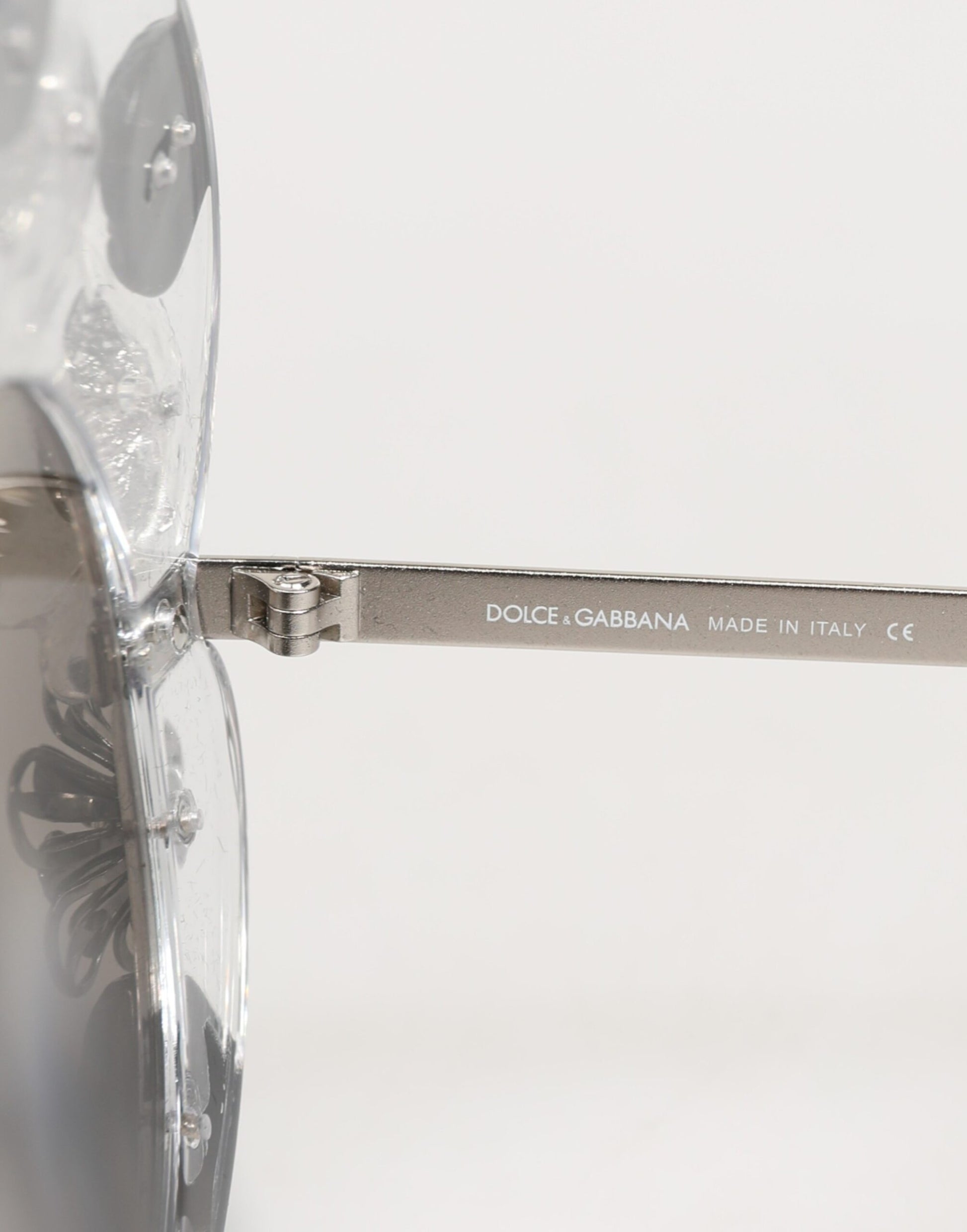 Transparent DG4292 Round Crystal Flowers Sunglasses