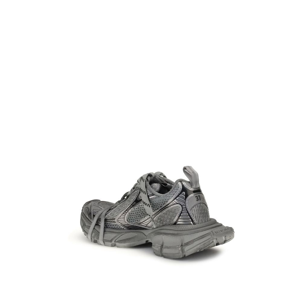Gray Polyurethane Chunky Sneakers