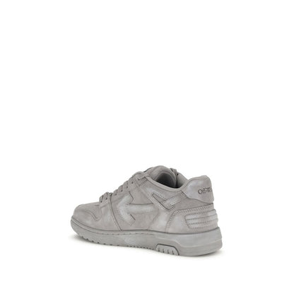 Gray Calf Leather Bos Taurus Low Top Sneakers