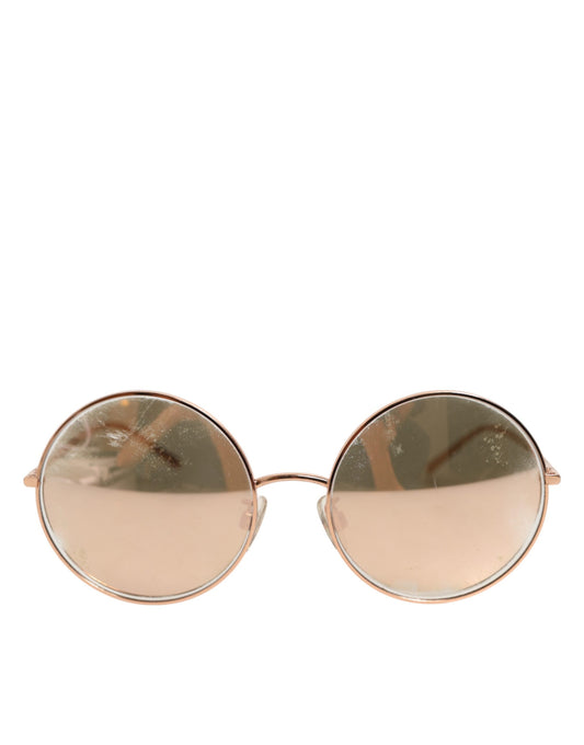 DG2215K Gold Metal Round Shades Eyewear Sunglasses