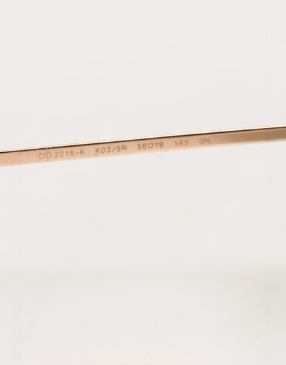 DG2215K Gold Metal Round Shades Eyewear Sunglasses